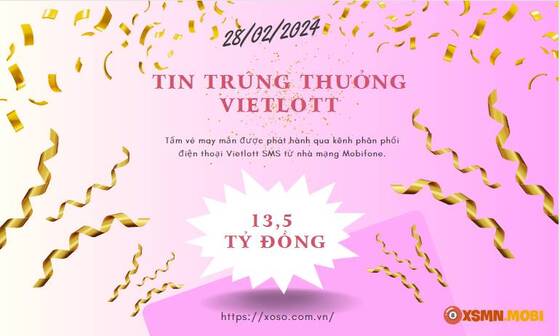 Tin trúng thưởng Vietlott Mega 6/45 Tin trúng thưởng Vietlott Mega 6/45