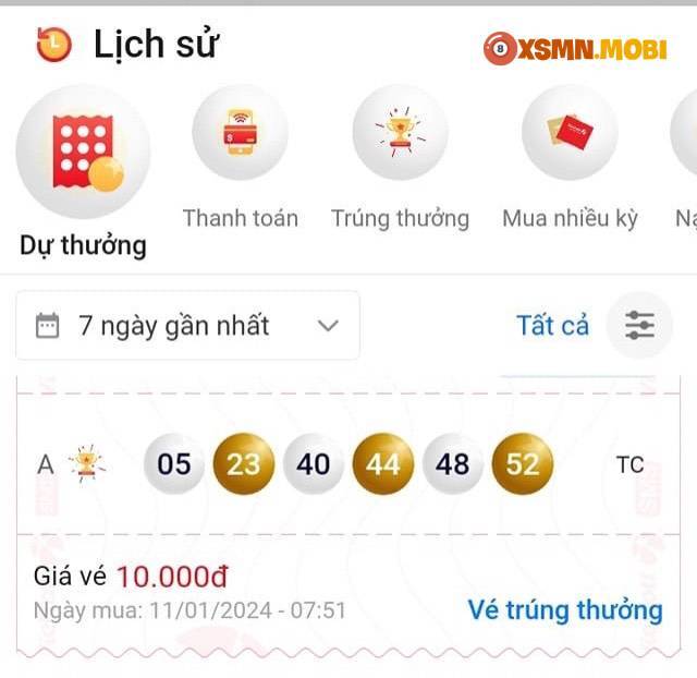 Vé trúng thưởng Vietlott Vé trúng thưởng Vietlott