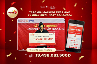 Trao thưởng khách hàng may mắn thắng Jackpot hơn 13 tỷ tại Đồng Tháp