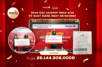 Tổ chức trả thưởng khách hàng trúng Jackpot 28 tỷ đồng tại Bình Định