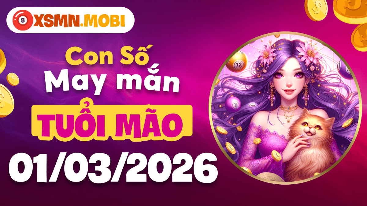 Số may mắn tuổi Mão ngày 01/03/2026: Chiêu tài hiệu quả Số may mắn tuổi Mão ngày 01/03/2026: Chiêu tài hiệu quả