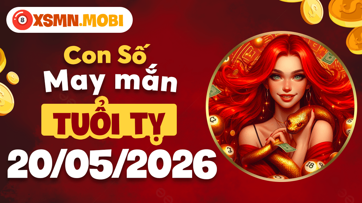 Con số may mắn tuổi Tỵ ngày 20/05/2026: Vận may bất ngờ Con số may mắn tuổi Tỵ ngày 20/05/2026: Vận may bất ngờ