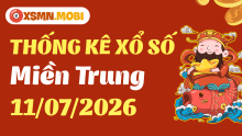 Thống kê xổ số miền Trung 11/7/2026