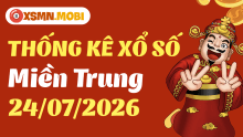 Thống kê xổ số miền Trung 24/7/2026