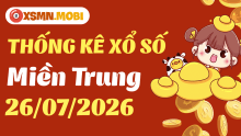 Thống kê xổ số miền Trung 26/7/2026