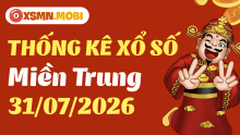Thống kê xổ số miền Trung 31/7/2026