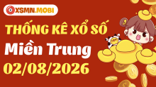 Thống kê xổ số miền Trung 2/8/2026