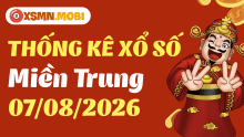 Thống kê xổ số miền Trung 7/8/2026