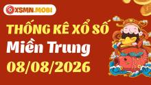 Thống kê xổ số miền Trung 8/8/2026