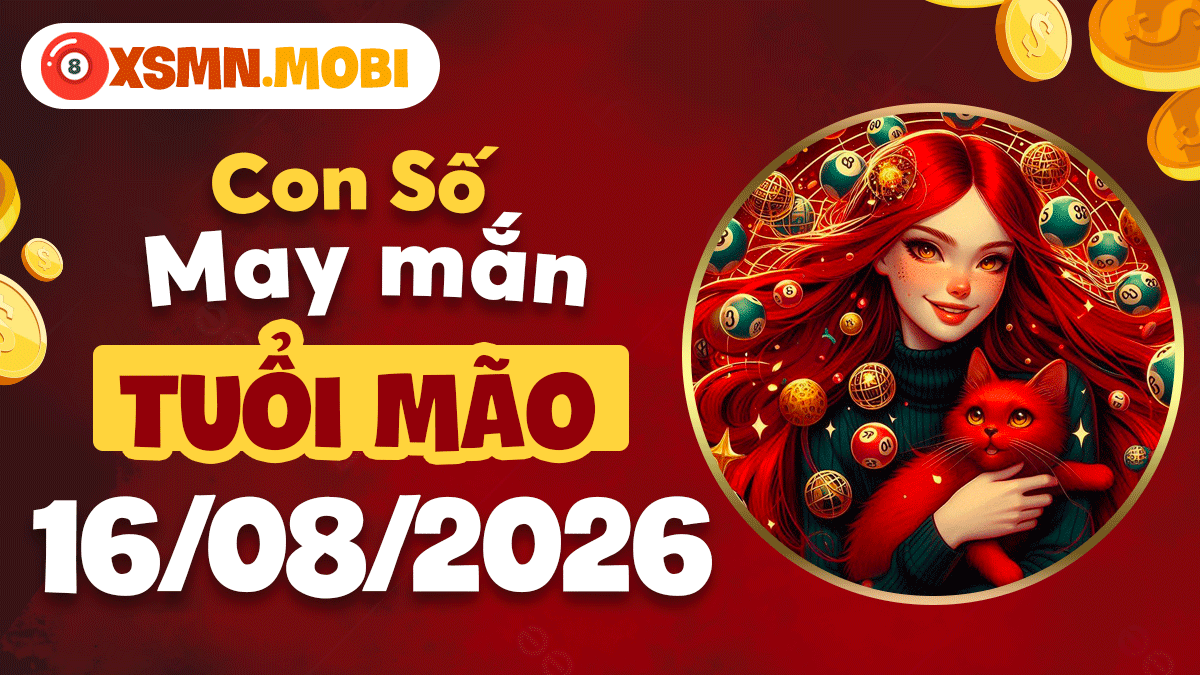 Con số may mắn đón vận đỏ rực rỡ cho tuổi Mão ngày 13/8/2026 Con số may mắn đón vận đỏ rực rỡ cho tuổi Mão ngày 13/8/2026