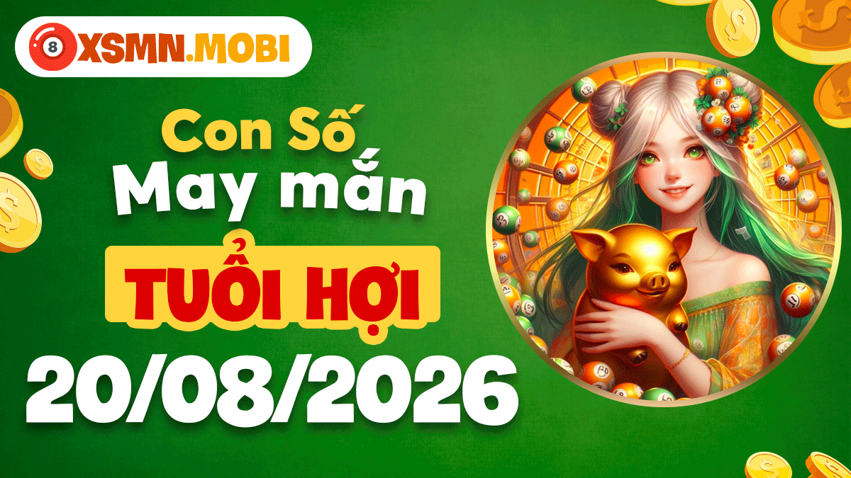 Con số may mắn tuổi Hợi ngày 20/8/2026 tụ khí sinh tài