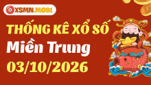 Thống kê xổ số miền Trung 3/10/2026